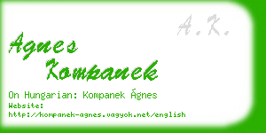 agnes kompanek business card