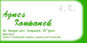 agnes kompanek business card